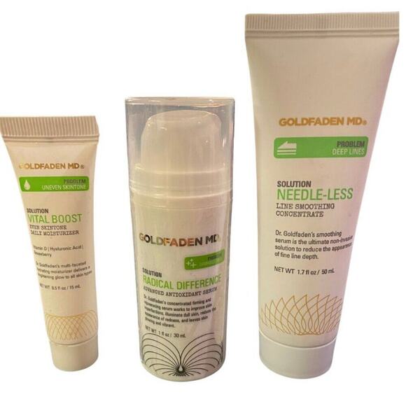 Dr Goldfaden MD Bundle: Needle-Less Line Smooth, Radical Diff Serum, Moisturizer - Picture 6 of 11